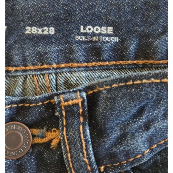 Mens 28x28 Old Navy Loose Fit Jeans. Dark Wash Denim - Picture 5 of 7